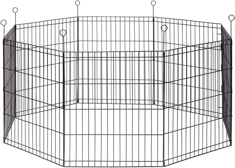 Premium Vihar konijnenren XL - Knaagdierenren - 8 Panelen - Paneel 60x70 cm - Dia 155 cm von Beeztees in Schwarz – Produktfoto