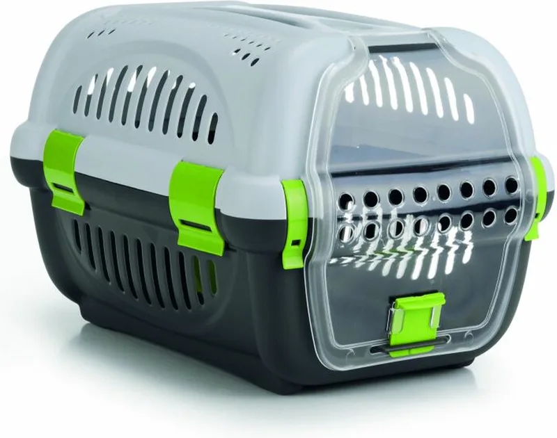 Rhino Reismand Kat - Grijs/Groen - 51x34,5x33 cm von Beeztees in Grau, Grün – Produktfoto