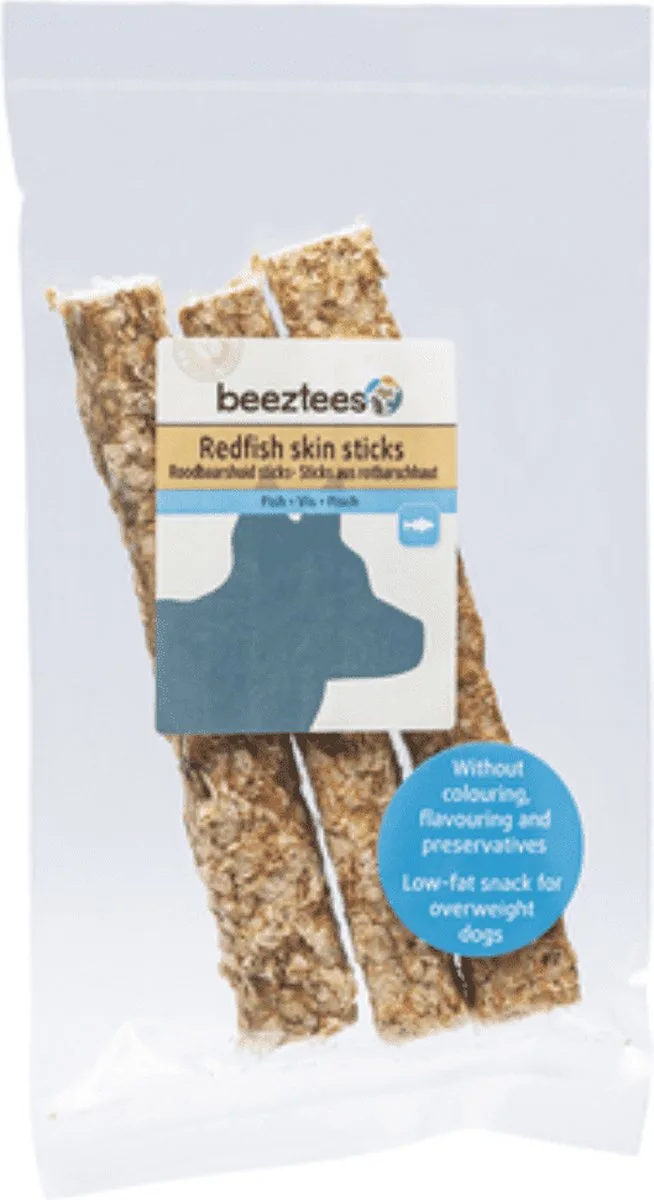 Roodbaarshuid Sticks 3 Stuks - Hondensnack van Beeztees – productfoto