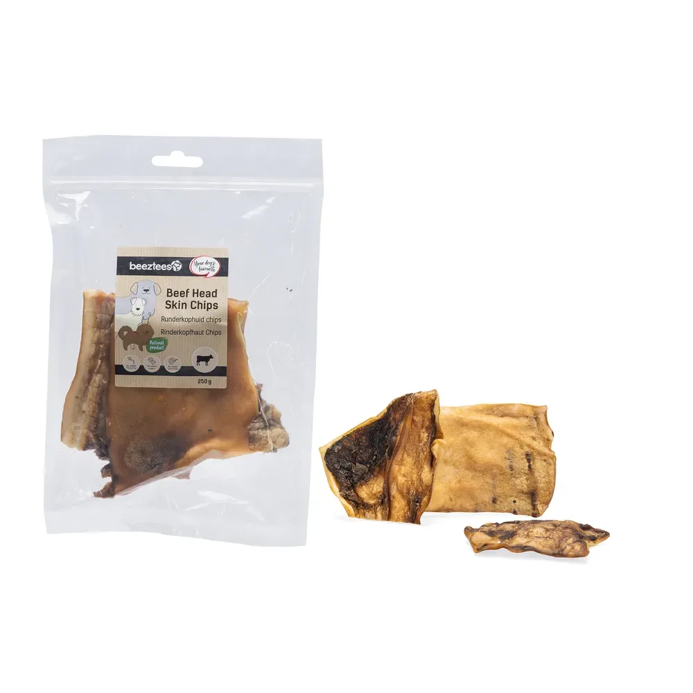 Runderhoofdhuidchips Hondensnack 250g von Beeztees – Produktfoto