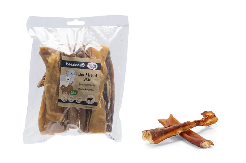 Runderkophuid - 20 cm - 10ST - Hondensnack - Kauwsnacks - Voordeelverpakking by Beeztees – product photo 1 of 2