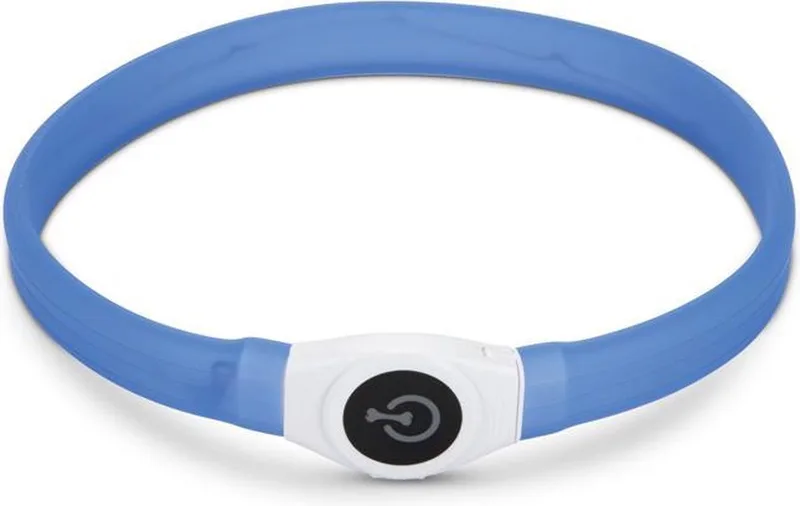 Safety Gear Glowy - Halsband Hond - 65x2,5 cm von Beeztees in Blau – Produktfoto