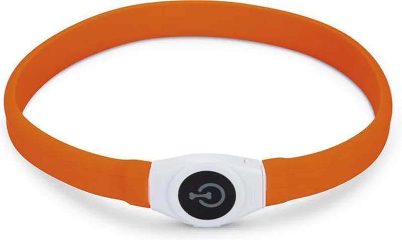Safety Gear Glowy - Halsband Hond - 65x2,5 cm von Beeztees in Orange – Produktfoto