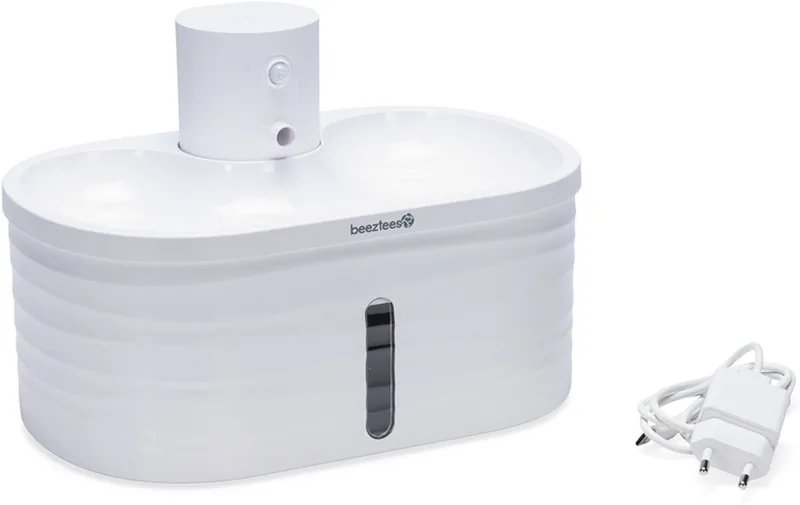 Sef Drinkfontein 2.5 L - Kat - draadloos tot 80 dagen - Met Sensor - Fluisterstil by Beeztees in White – product photo