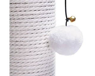 Serpa Katten Krabpaal - Omwikkeld met touw - Met balletje - 35x35x60 cm by Beeztees in White – product photo 3 of 4