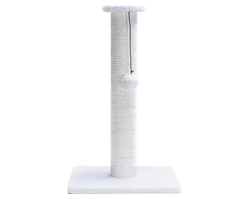 Serpa Katten Krabpaal - Omwikkeld met touw - Met balletje - 35x35x60 cm by Beeztees in White – product photo 2 of 4