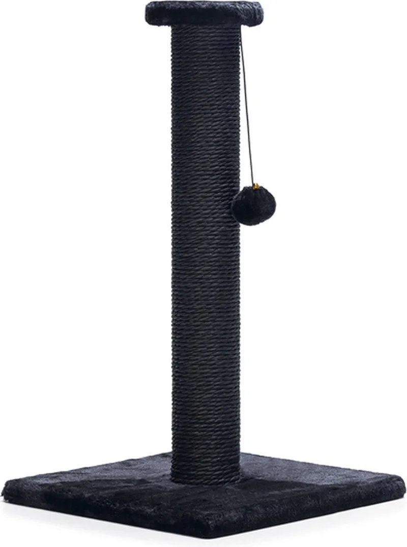 Serpa Katten Krabpaal - Omwikkeld met touw - Met balletje - 35x35x60 cm von Beeztees in Schwarz – Produktfoto