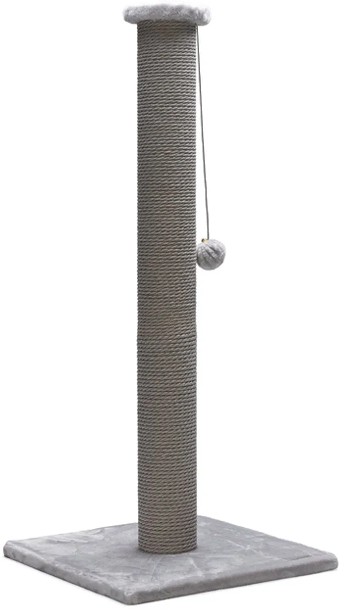 Serpa XL Katten Krabpaal - Hoge krabpaal - Met touw - Met balletje - 40x40x90 cm de Beeztees en Gris – photo produit