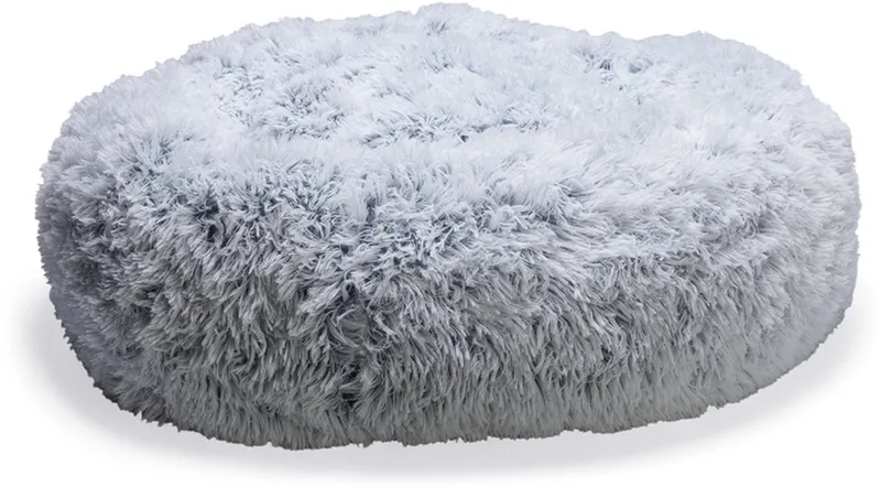 Siba - Orthopedische Hondenmand - Donut Hondenmand - Fluffy - 60x60x25 cm von Beeztees in Grau – Produktfoto