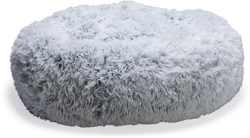 Siba - Orthopedische Hondenmand - Donut Hondenmand - Fluffy - 70x70x25 cm de Beeztees en Gris – photo produit