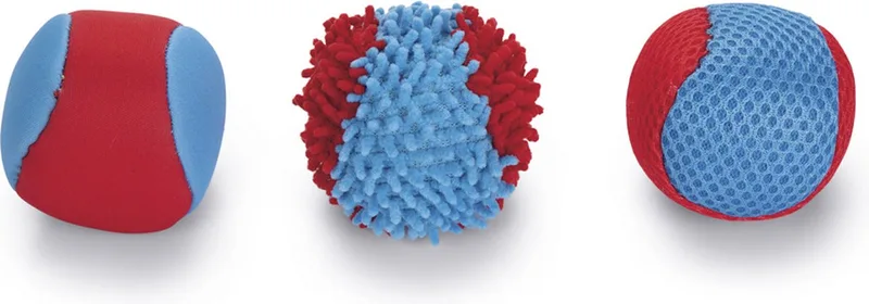 Splashbal - Hondenspeelgoed - Blauw/Rood - 6,2 cm - 3st by Beeztees in Blue – product photo