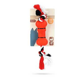 Sumo Mini Fit Bone - Hondenspeelgoed - Rubber - 4,5x4,5x11 cm by Beeztees in Red – product photo 2 of 2