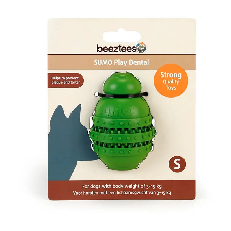 Sumo Play Dental - Hondenspeelgoed - Rubber - S van Beeztees in Groen – productfoto 2 van 2