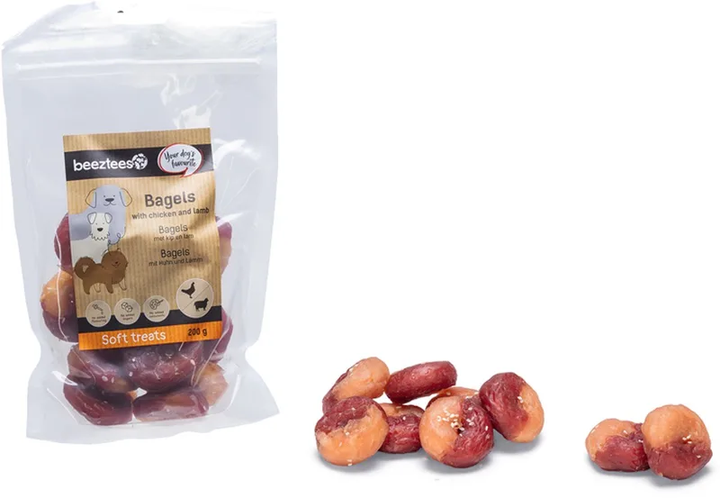 Friandise Pour Chien : Bagel Au Poulet Et à L´agneau 200g de Beeztees – photo produit