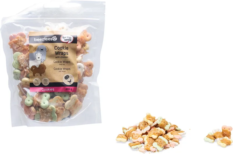 Tasty Treats Cookie Wraps met Kip - Hondenkoekjes - Hondensnacks - Hondensnoepjes - M - 400 gram by Beeztees – product photo