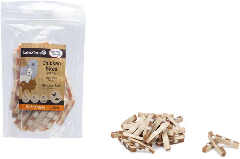 Bouchées Au Poulet Et Poisson Pour Chien 200g de Beeztees – photo produit