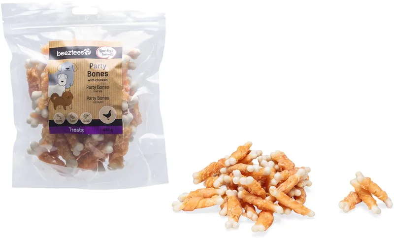 Friandise Pour Chien : Os De Calcium Au Poulet 400g de Beeztees – photo produit