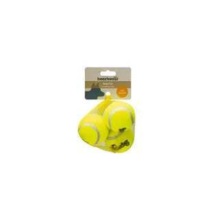 Tennisbal - met Pieper - Hondenspeelgoed - 6,5 cm - 3ST by Beeztees in Yellow – product photo 2 of 2