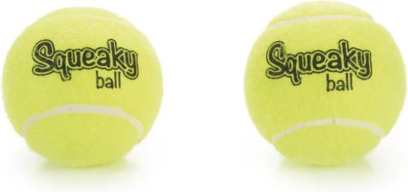 Tennisbal+Pieper - Hondenspeelgoed - 8 cm - 2ST by Beeztees in Yellow – product photo