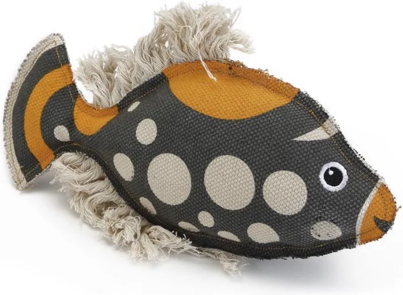 textiel hondenspeeltje Fonta. 28 cm. by Beeztees in Grey, Orange, Beige – product photo
