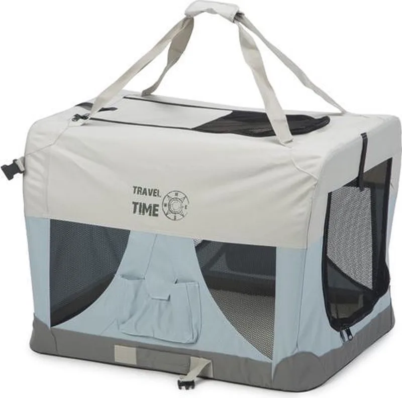 Travel Time - Hondenbench - Nylon - 70x52x52 cm by Beeztees in Light blue – product photo