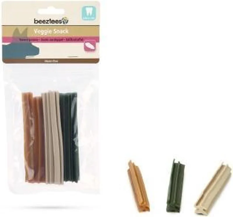 Veggie - Snacks - Zoete Aardappel - Glutenvrij - 6 sticks - 12CM - Dental - hondensnack - 1 stuk by Beeztees – product photo
