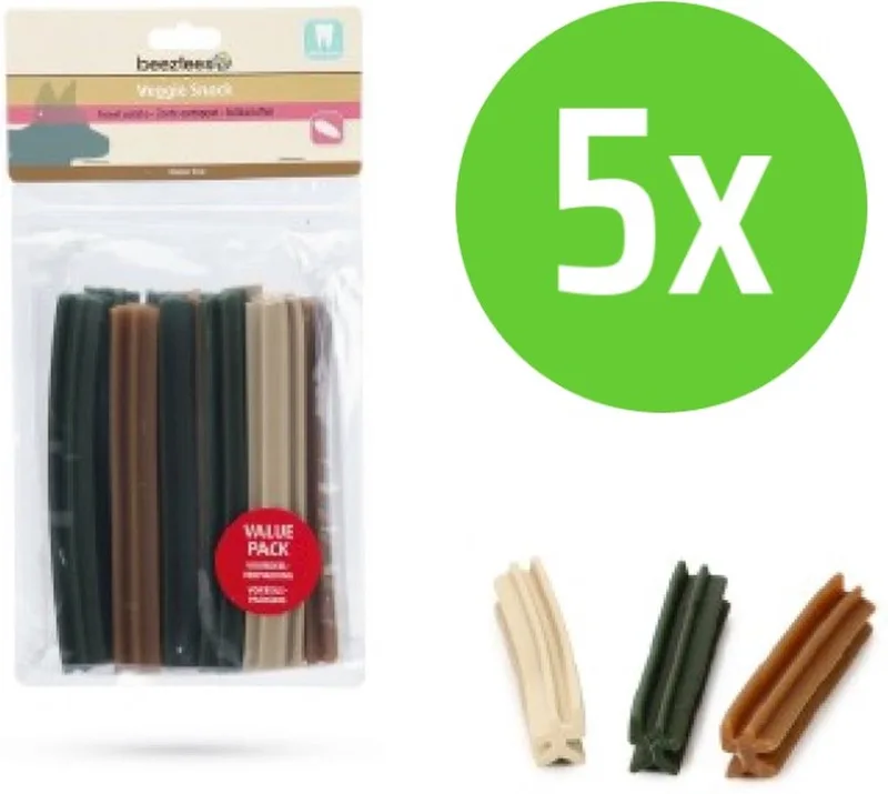 Veggie Staaf Mix Voordeel - hondensnack - 1 x 500 gram 12 cm - 5 zakken von Beeztees – Produktfoto