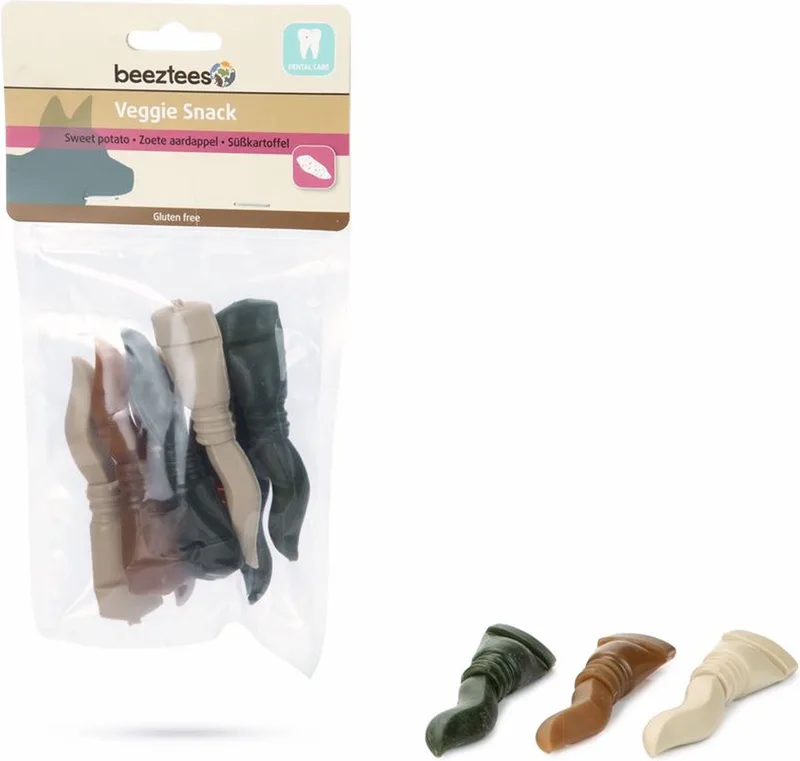Veggie Tandpasta Mix - hondensnack - 7,5 cm - 12 stuks by Beeztees – product photo