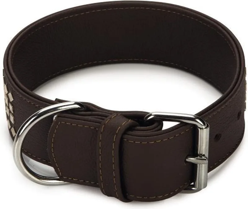Vintage - Hondenhalsband - 43,5-49,5 cm x 50 mm by Beeztees in Brown – product photo