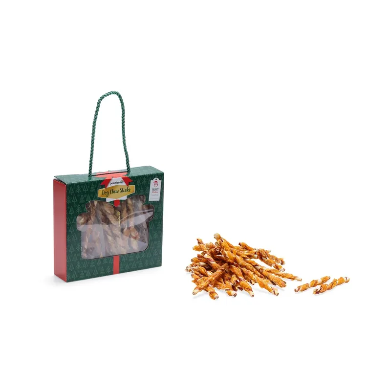 Weihnachts-hühnchen-kaustangen Hundesnack 150g von Beeztees – Produktfoto