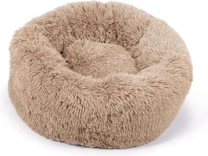 Yali - Hondenmand - Pluche - Fluffy - Diam. 60 cm von Beeztees in Beige – Produktfoto