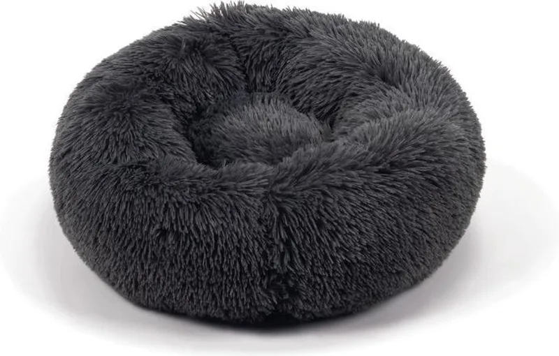 Yali - Hondenmand - Pluche - Fluffy - Grijs - Diam. 50 cm von Beeztees in Donker grijs – Produktfoto