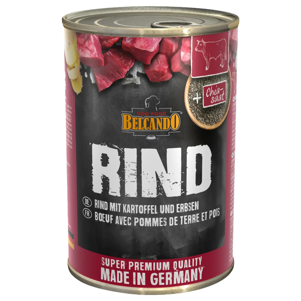 12x400g Super Premium Rund met aardappel & erwten Belcando Hondenvoer van Belcando – productfoto