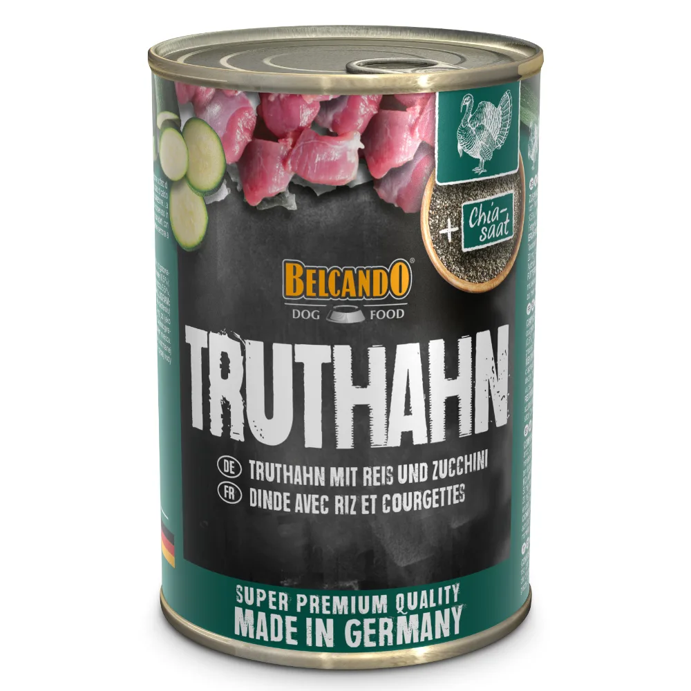 6 x 400 g Belcando Super Premium Kalkoen met rijst & courgette Hondenvoer by Belcando – product photo