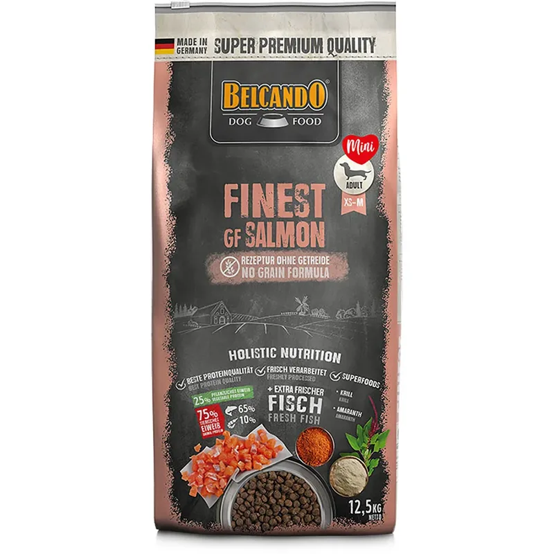 Nourriture Pour Chien Au Saumon Sans Céréales De La Plus Haute Qualité 12.5kg de Belcando – photo produit