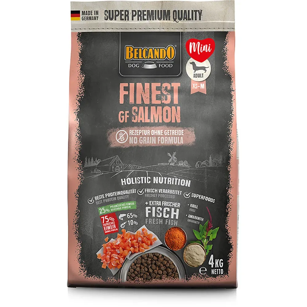Nourriture Pour Chiens De La Plus Haute Qualité Au Saumon Sans Céréales 4kg de Belcando – photo produit