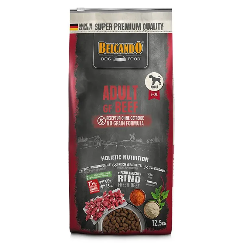 Nourriture Pour Chiens Adultes Sans Céréales Au Bœuf 12.5kg de Belcando – photo produit