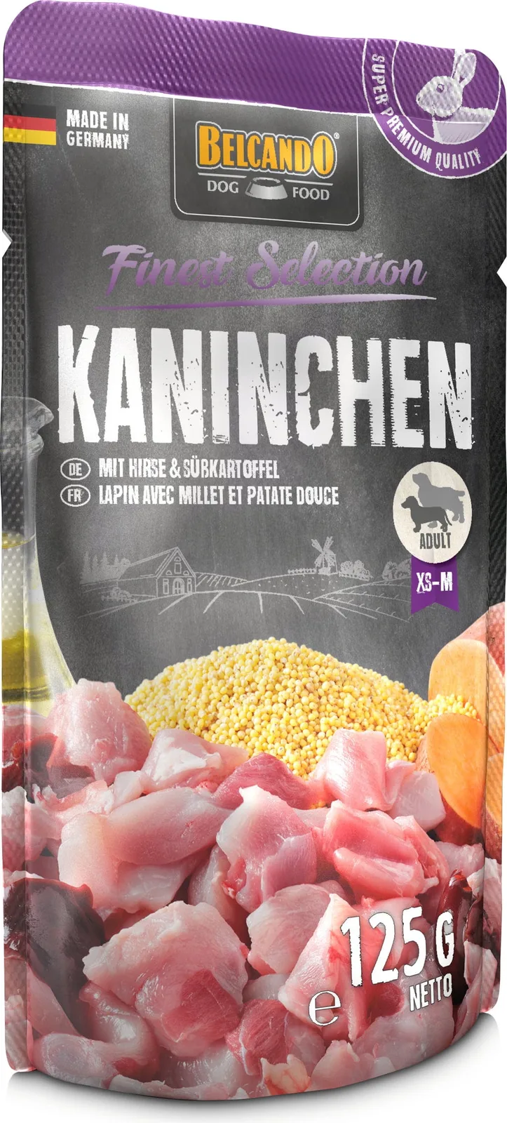 Lapin au millet et à la patate douce 125 GR de Belcando – photo produit