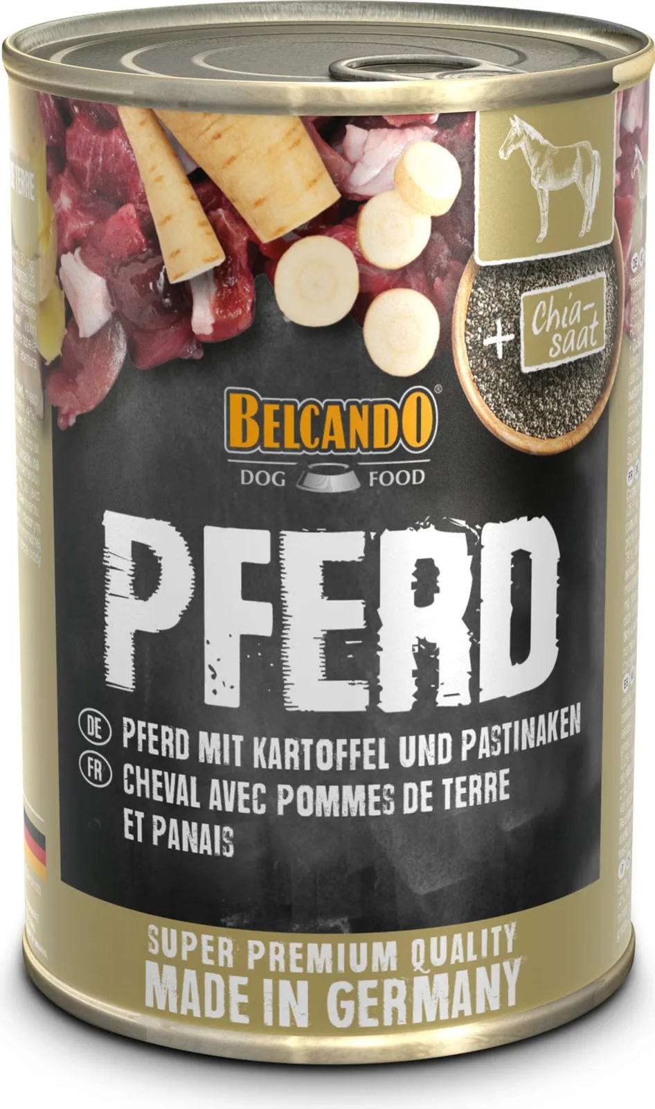 Cheval avec pommes de terre et panais 400 gr de Belcando – photo produit