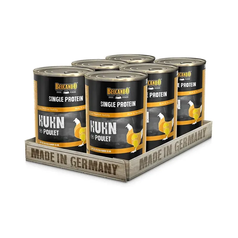 Pur Poulet 6x400g Nourriture Humide Pour Chiens de Belcando – photo produit