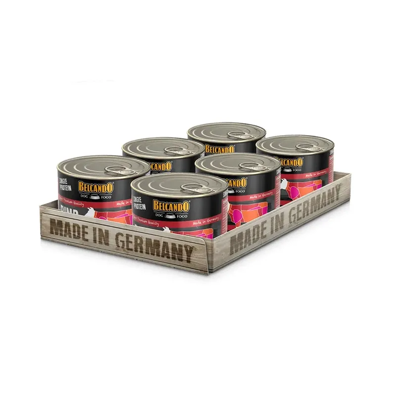 Nourriture Humide Pour Chiens Pur Bœuf 6x200g de Belcando – photo produit