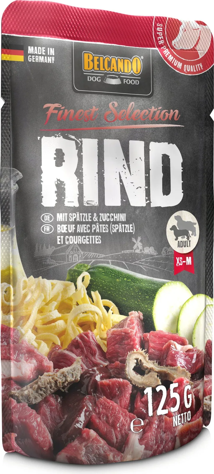 Rind und Spätzle mit Zucchini - 125 g de Belcando – photo produit