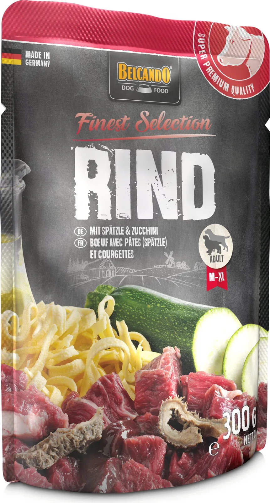 Rind und Spätzle mit Zucchini - 300 g van Belcando – productfoto
