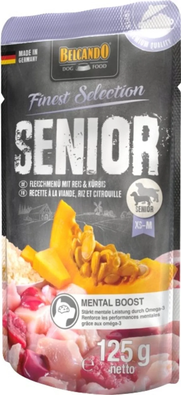 Senior Fleischmenü mit Reis & Kürbis - 125 g van Belcando – productfoto