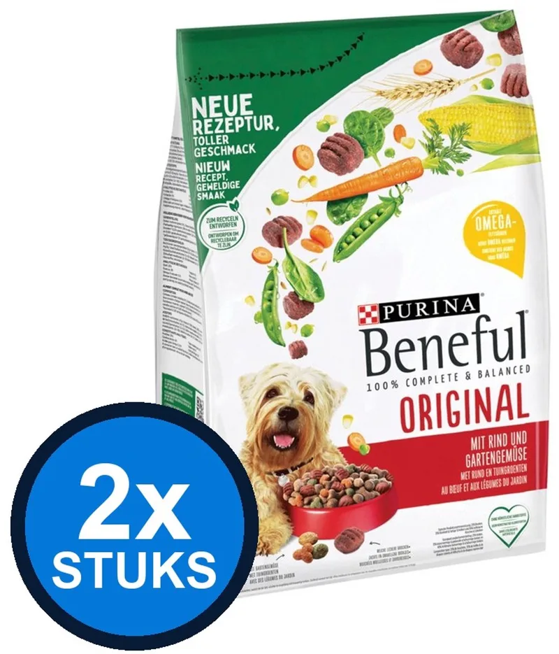 2x Beneful - Original Rund & Groenten - Hondenvoer Droogvoer - 2.8 kg de Beneful – photo produit