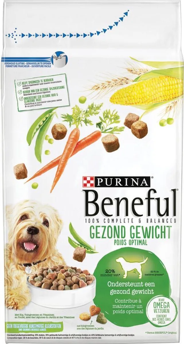 3x Beneful Gezond Gewicht Kip - Groenten 1,5 kg van Beneful – productfoto