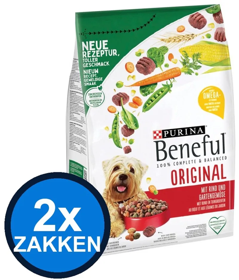 3x Beneful - Original Rund & Groenten - Hondenvoer Droogvoer - 1.4 kg de Beneful – photo produit