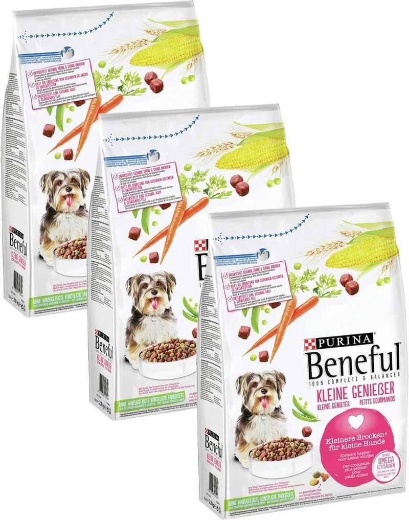 3x Purina Beneful Kleine Genieter - Rund & Groenten - Hondenvoer - 1.4kg by Beneful – product photo
