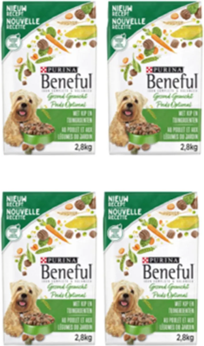4x Purina Beneful Gezond Gewicht - Met Kip, Tuingroenten & Vitaminen - hondenvoer - 2.8kg de Beneful – photo produit