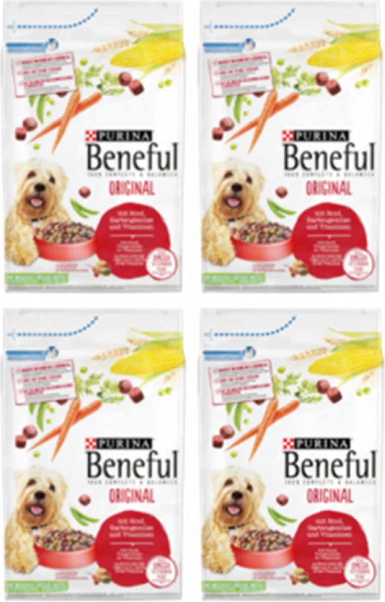 4x Purina Beneful Original Rund en Groenten - Hondenvoer - 3kg von Beneful – Produktfoto